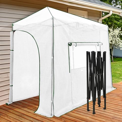 10x5 Easy Setup Pop Up Greenhouse (Clear/White / 10x5)