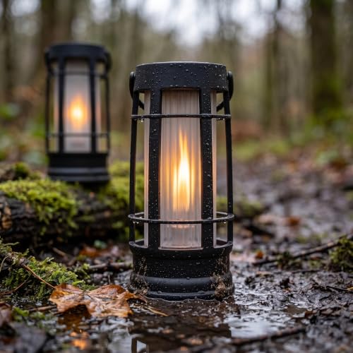 Metal Solar Lanterns Outdoor Waterproof (2 Count)