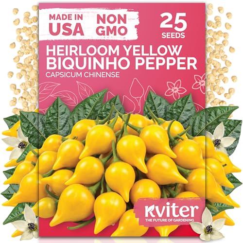 25 Yellow Biquinho Pepper Heirloom Vegetable Seeds