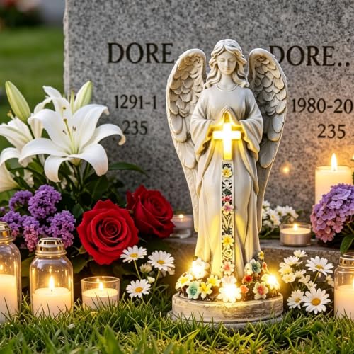 Angel Garden Statues Outdoor Cemetery Decorations for Grave