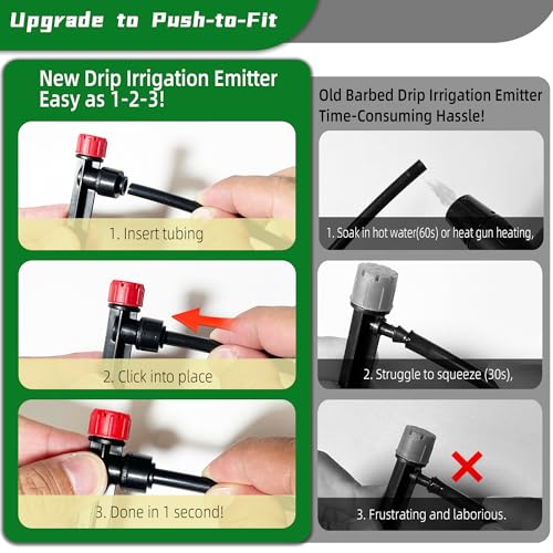 10PCS Push to (10PCS Drip Irrigation Emitters Sprayer)