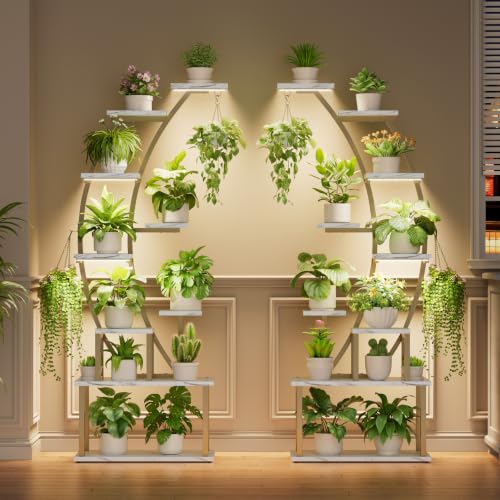 2 Pack Plant Stand Indoor with Grow Lights