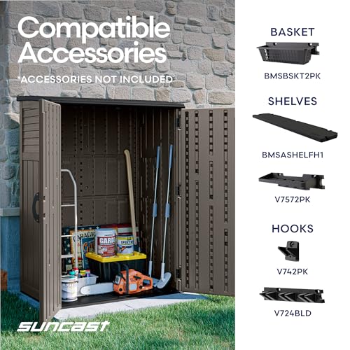54 Cu Ft Medium Vertical Storage Shed (Stoney)