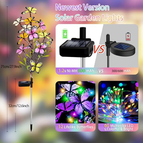 Solar Garden Lights Outdoor Waterproof (Colorful / 6 Pack)