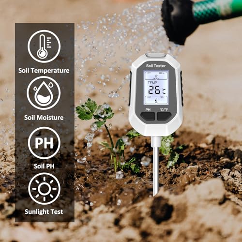 4-in-1 Soil Moisture Meter Digital Plant for Outdoor Plants