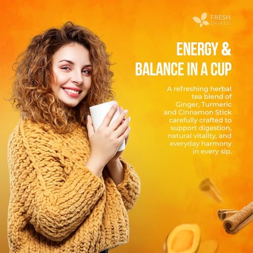 Premium Turmeric Ginger Cinnamon Tea (135 Count)