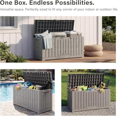 Outdoor Storage Box (Ash Grey / 60 Gallon)
