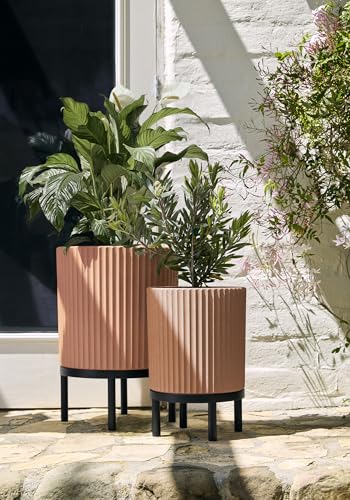 Demi Series Raised Duo Planters (Terracotta/Black / Bundle)