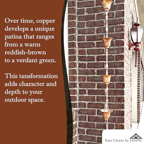 8.5 ft Grape Leaf Vineyard Cups Pure Copper (copper 8005)