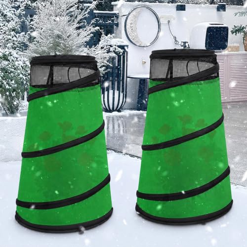 2Pcs Pop Up Rose Cones for Winter Protection (Green-2Pcs)