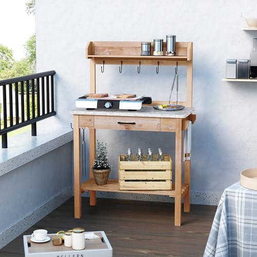 Potting Bench with Storage Drawer