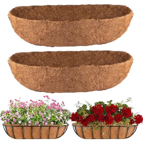 2Pcs Trough Coco Liner 30" Coco Coir Liners for Planters (30inch -2PCS)