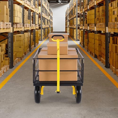 Steel Garden Cart (Yellow + Black)