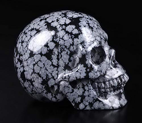 2.0" Snowflake Obsidian Crystal Skull (2.0" Snowflake Obsidian)