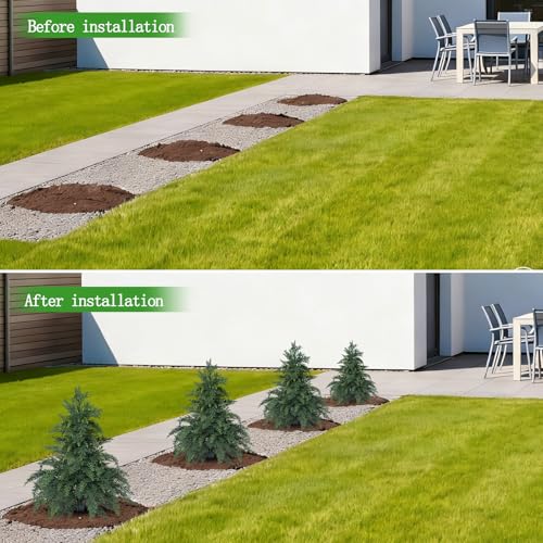 2 Pack Artificial 24" Cypress Topiary Trees with Ground Spike (Cypress)