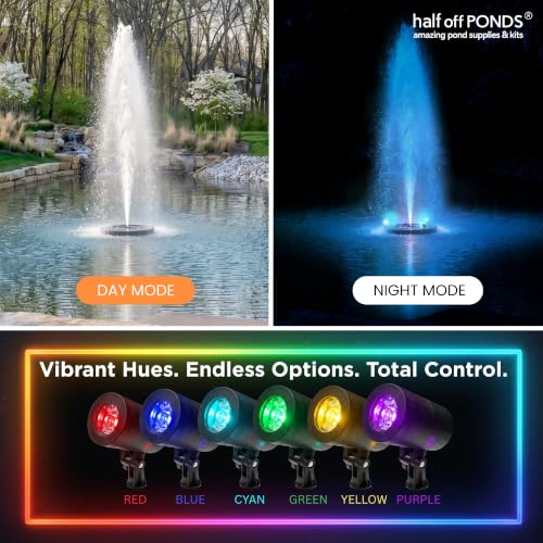 1.5 HP Floating Fountain & Aerator for Ponds and Lakes with 100 ft Cord