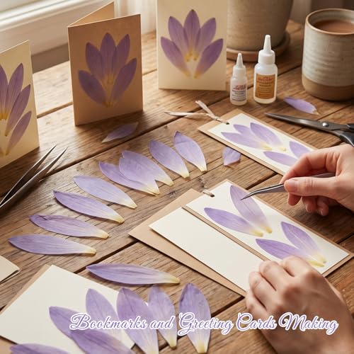48 Pcs Mix Natural Dried Pressed Water Lily Petals for Cake Decorating (Water Lily)