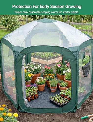 Pop up Greenhouse Tent (90.6"Tall Green Greenhouse)