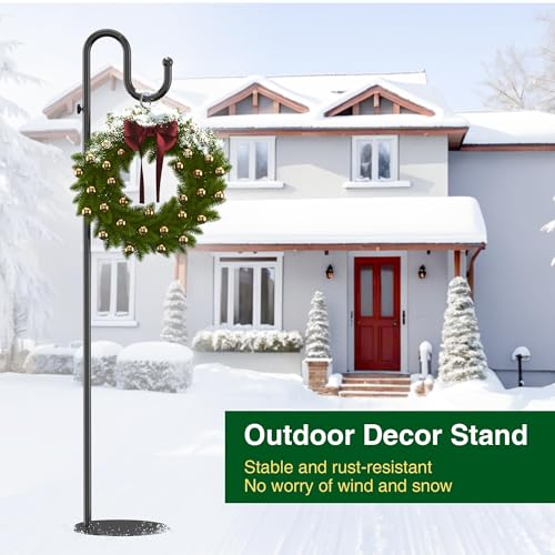 74" Shepherds Hook Stand (Black)