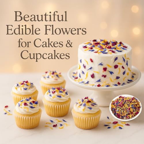 Edible Flower Sprinkles for Cake Decorating