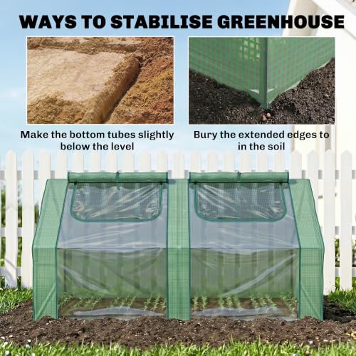 6' x 3' x 3' Portable Greenhouse with 2 PE (Green / 6' x 3' x 3')