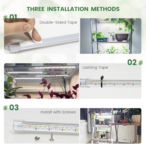 16in Grow Lights for Indoor Plants (3 Bars / 1 Pack)