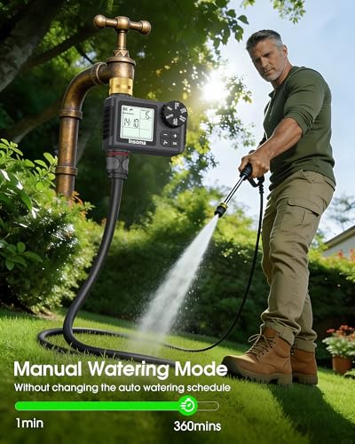 Water Timer for Garden Hose with 100% Metal Pipe