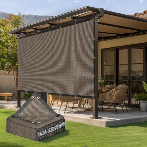 90% Sun Shade Cloth (Brown 90% Shading Rate / 12ftx20ft)