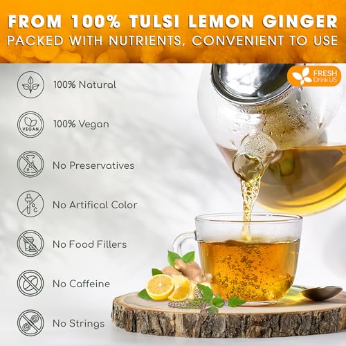 Premium 55 Tulsi Lemon Ginger Tea Bags (55 Tea Bags)