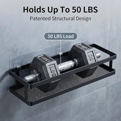 5-in-1 16.5" Extra Long Kitchen Organizer & Shower Caddy Set, Wall Mount Spice Rack with Paper Towel Holder, Utensil Holder & Soap Dish, Rustproof Mesh - Matte Black, Guardrail (Matte Black / 5-in-1 Minimalist (16.5" Extra Long))