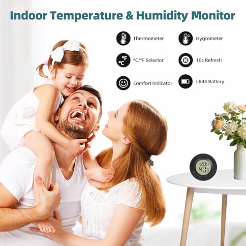 4 Pack Mini Hygrometer Thermometer Indoor Humidity Meter Digital