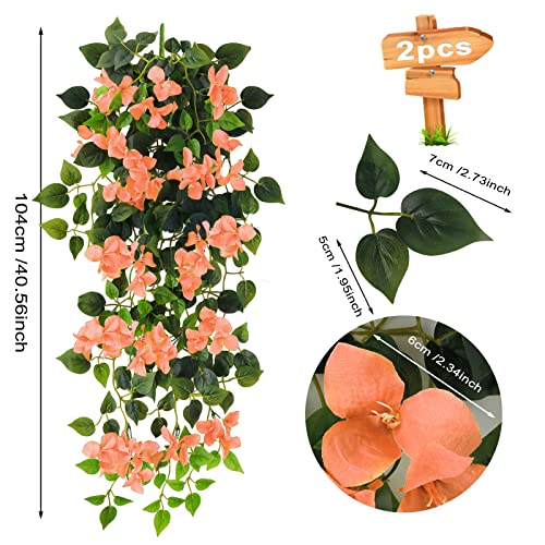 Fake Hanging Flowers Plants Bougainvillea Artificial Vines