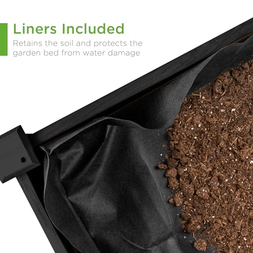 Raised Garden Bed 48x24x32 (Black / 48x24x32in)