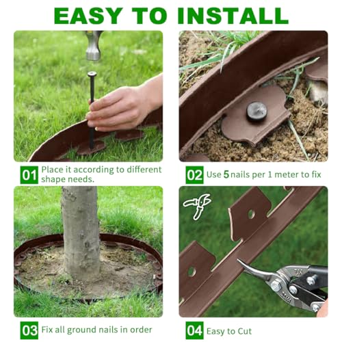 Landscape Edging 98FT (Brown / 4IN x 98 FT)
