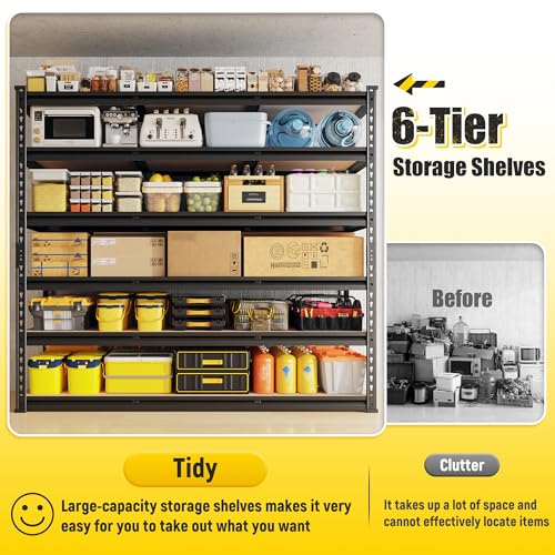 6 Tier Garage Shelving (48.2" W X 84" H X 24" D)