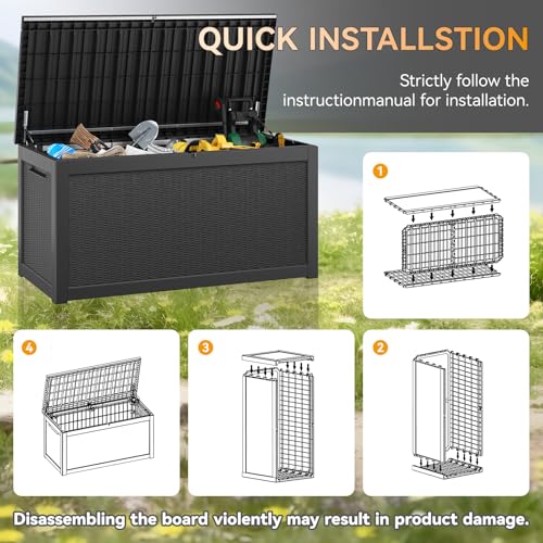 Outdoor Storage Box (Black / 330 Gallon)