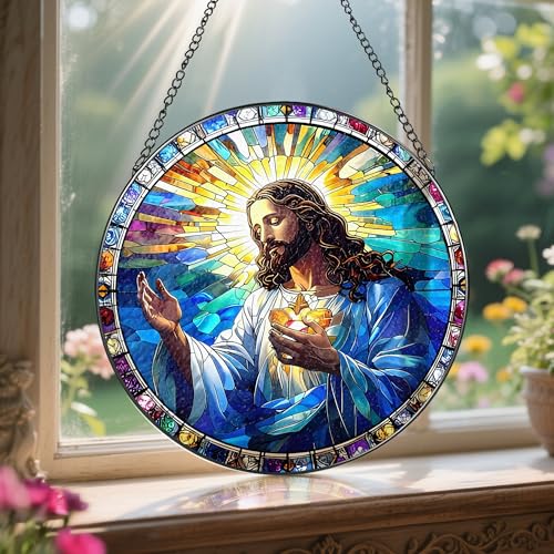 8'' Jesus Christ Suncatcher Ornament (Jesus-b)