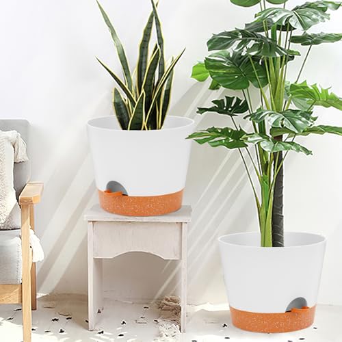 12 inch Plant Pots (2-12-12-white / 12 inch | 2PCS)