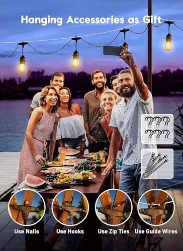 55FT Solar String Lights Outdoor (55FT(16 Sockets))