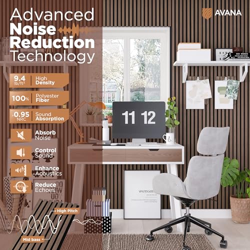 Acoustic Wood Wall Panels (Traditional Walnut / 94X11 (2 PCs))