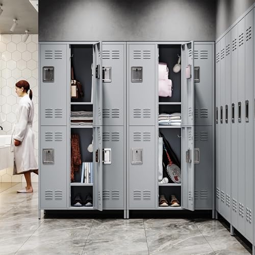 Metal Lockers for Employees (6 Door / Grey)