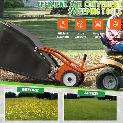 48" Lawn Sweeper Tow Behind (48 inch / Orange)