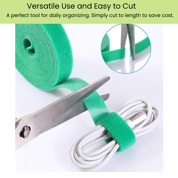 Reusable Plant Ties for Climbing Plants Hook and Loop Green Nylon Plant Straps Tape Double Sided Garden Tie Strap Reusable Adjustable Gentle Support for Vines