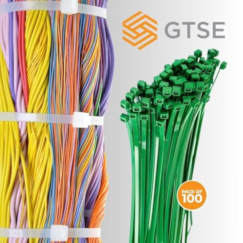 6 Inch Green Zip Ties (100 Count )