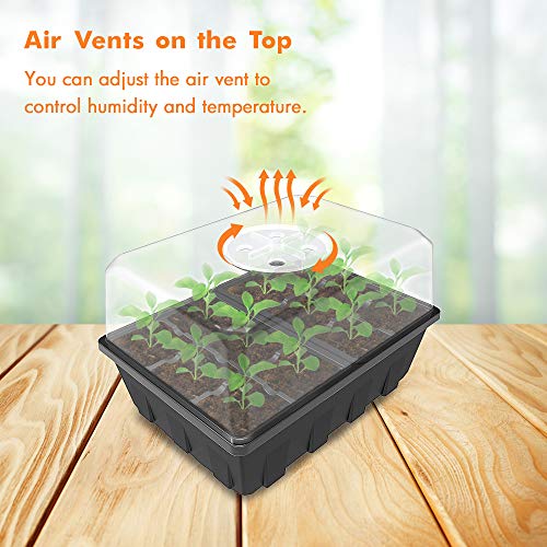 20 Pack Seed Starter Trays with Adjustable Vented Dome 240 Cell (20 Count)