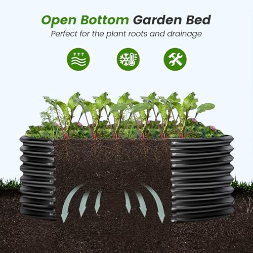 3×3×2ft Galvanized Raised Garden Bed Kit (Gray / 3×3×2ft)