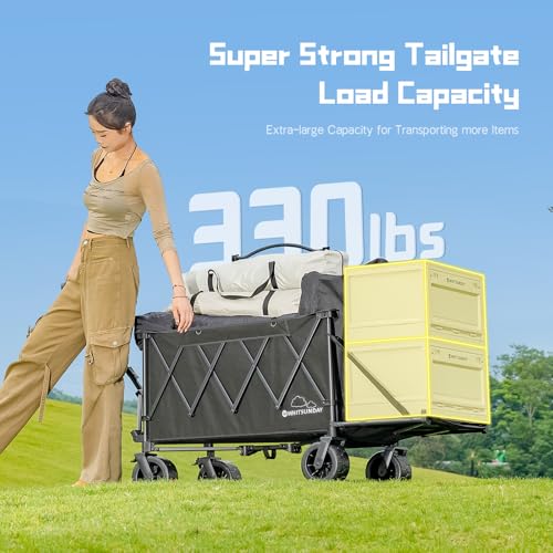 Collapsible Folding Wagon with Table (Black / Max With Table)