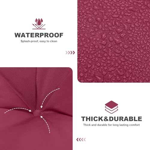 Porch Swing Cushions (Wine Red / 40x 40 inches)