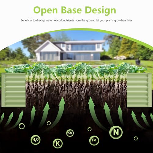 8x4x2FT Galvanized Raised Garden Bed