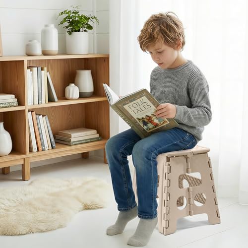13 Inch Folding Step Stool (Khaki / 13 Inch)